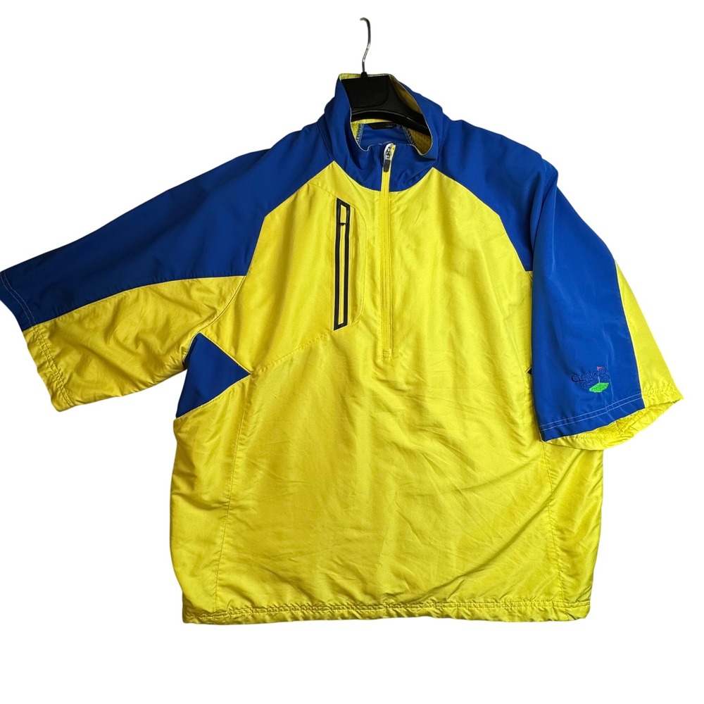 Zero Restriction Tour Series Mens Yellow Blue Clermont Logo Windbreaker L